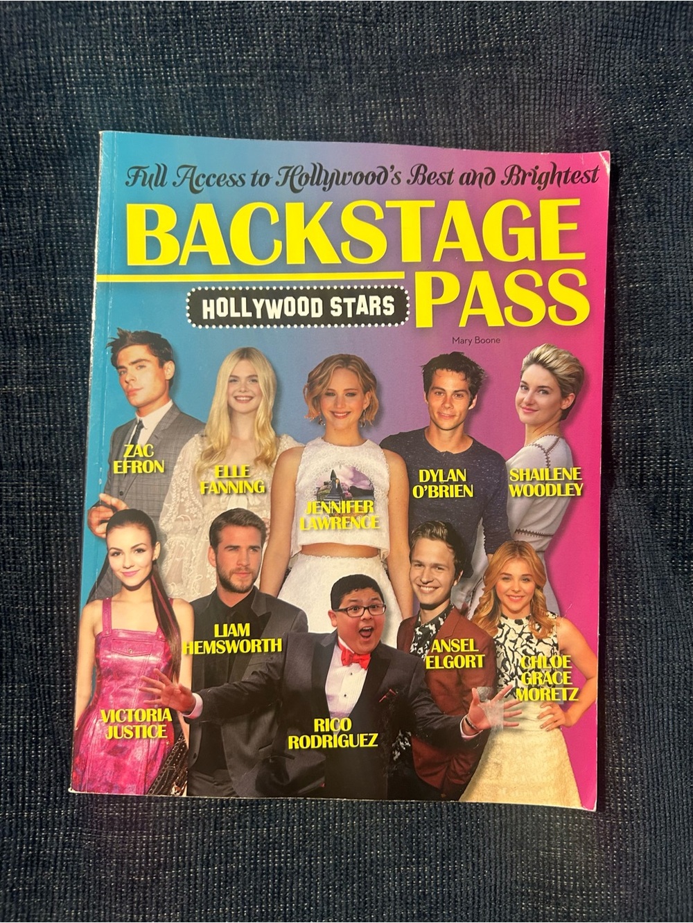Backstage Pass Hollywood Stars magazine with photos of celebrities